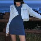 Cropped Denim Jacket / Short-sleeve Minidress