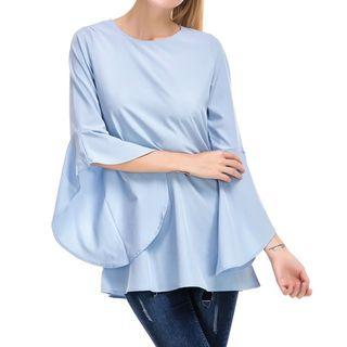 Bell-sleeve Long Blouse