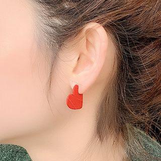 Irregular Alloy Earring 1 Pair - 01 - Heart - Red - One Size
