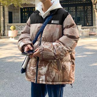 Long Sleeve Print Padded Jacket