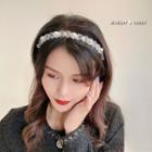 Faux Pearl Faux Crystal Headband 1 Pc - Transparent - One Size
