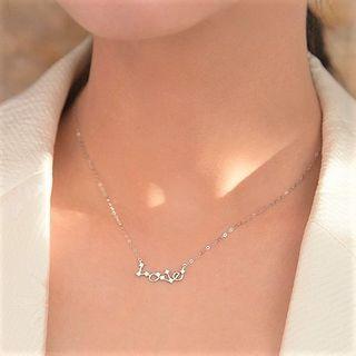 Love Lettering Pendant Necklace