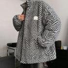 Zigzag Pattern Fleece Jacket