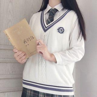 School Badge / Sweater / Knit Vest / Set
