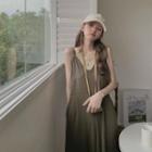 Plain Tank Top / Plain Wide-leg Camisole Jumpsuit