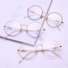 Faux-pearl Detail Round Glasses