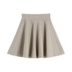 Knit A-line Skirt Beige - One Size