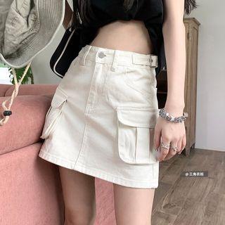 Cargo Denim Skirt