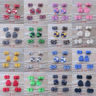 Synthetic Silk Cuff Links (various Designs)