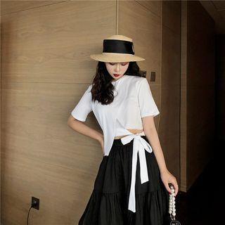 Tie Front Cropped Top