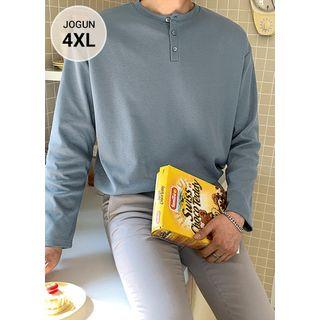 Round-neck Slit-side Henley