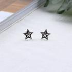 925 Sterling Silver Star Earring 1 Pair - One Size