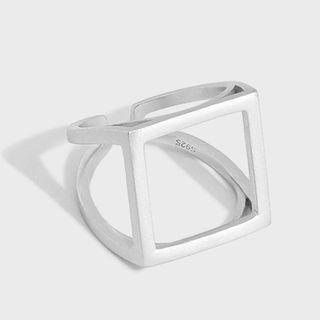 Square Sterling Silver Open Ring