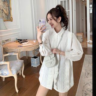 Accordion Pleated Trim Shirt