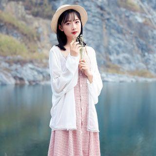 Lace Flower Trim Cardigan Jacket