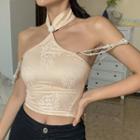 Faux-pearl Slim-fit Top