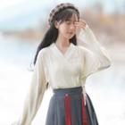 Traditional Chinese Top / A-line Skirt / Short-sleeve Jacket