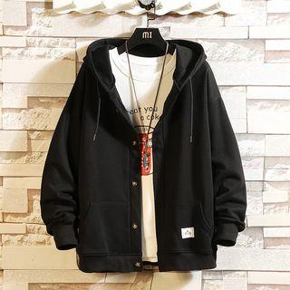 Snap Button Hooded Jacket