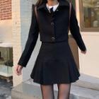 Button-up Jacket / Mini Skirt / Shirt