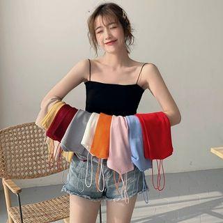 Plain Knit Slim-fit Camisole Top