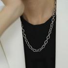 Alloy Chunky Chain Necklace 1 Pc - Silver - One Size