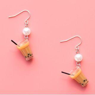 Bubble Tea Drop Earring / Clip-on Earring
