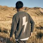 Lightning Bolt Print Sweater