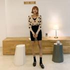 Faux-suede H-line Miniskirt
