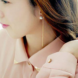 Faux Pearl Thread Earrings