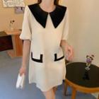 Medium Long Peter Pan Collar Dress Skirt