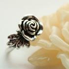 Vintage Flower Ring Silver - One Size