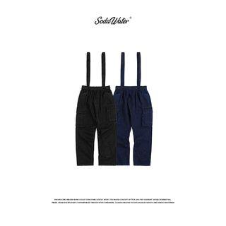 Straight-cut Cargo Pants With Suspender