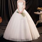 Strapless Tie-front A-line Wedding Gown