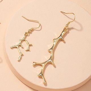 Branches Alloy Dangle Earring Gold - One Size
