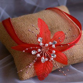 Wedding Set: Flower Hair Clip + Fringed Earring / Necklace