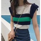Colour Block Short-sleeve Sweater