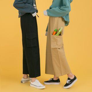 Wide-leg Cargo Pants Khaki - S