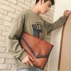 Faux Leather Clutch Earth Yellow - One Size