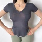 Quick-dry V-neck Sports Top In 5 Colors