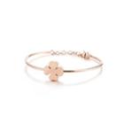 Simple Fashion Plated Rose Gold Four-leafed Clover 316l Stainless Steel Bangle Rose Gold - One Size