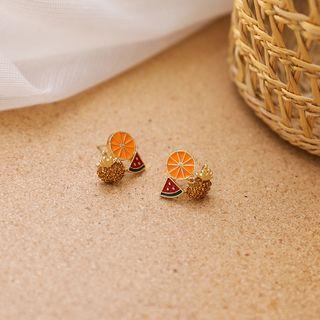 Alloy Fruit Earring 1 Pair - As Shown In Figure - One Size