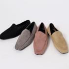 Faux-suede Flat Loafers