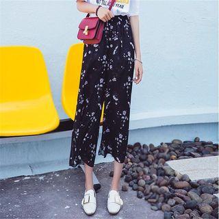 Floral Crop Wide Leg Pants