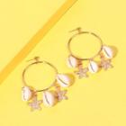Shell Alloy Starfish Fringed Earring 1 Pair - Gold - One Size