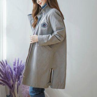 Contrast-trim Appliqu  Parka