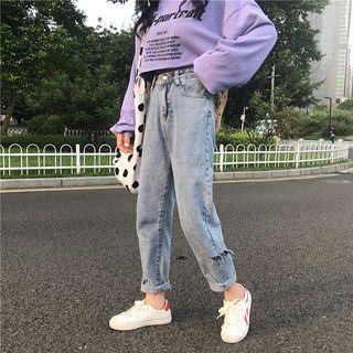 High Rise Straight-legged Jeans
