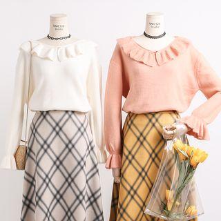 Peter Pan-collar Knit Sweater