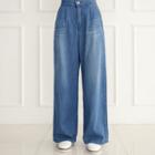 Baggy-fit Washed Wide-leg Pants