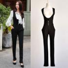 Sleeveless Scoop-neck Jumpsuit