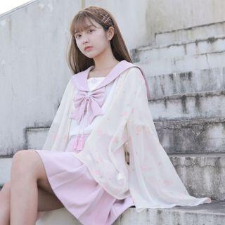 Cherry Blossom Print Light Jacket